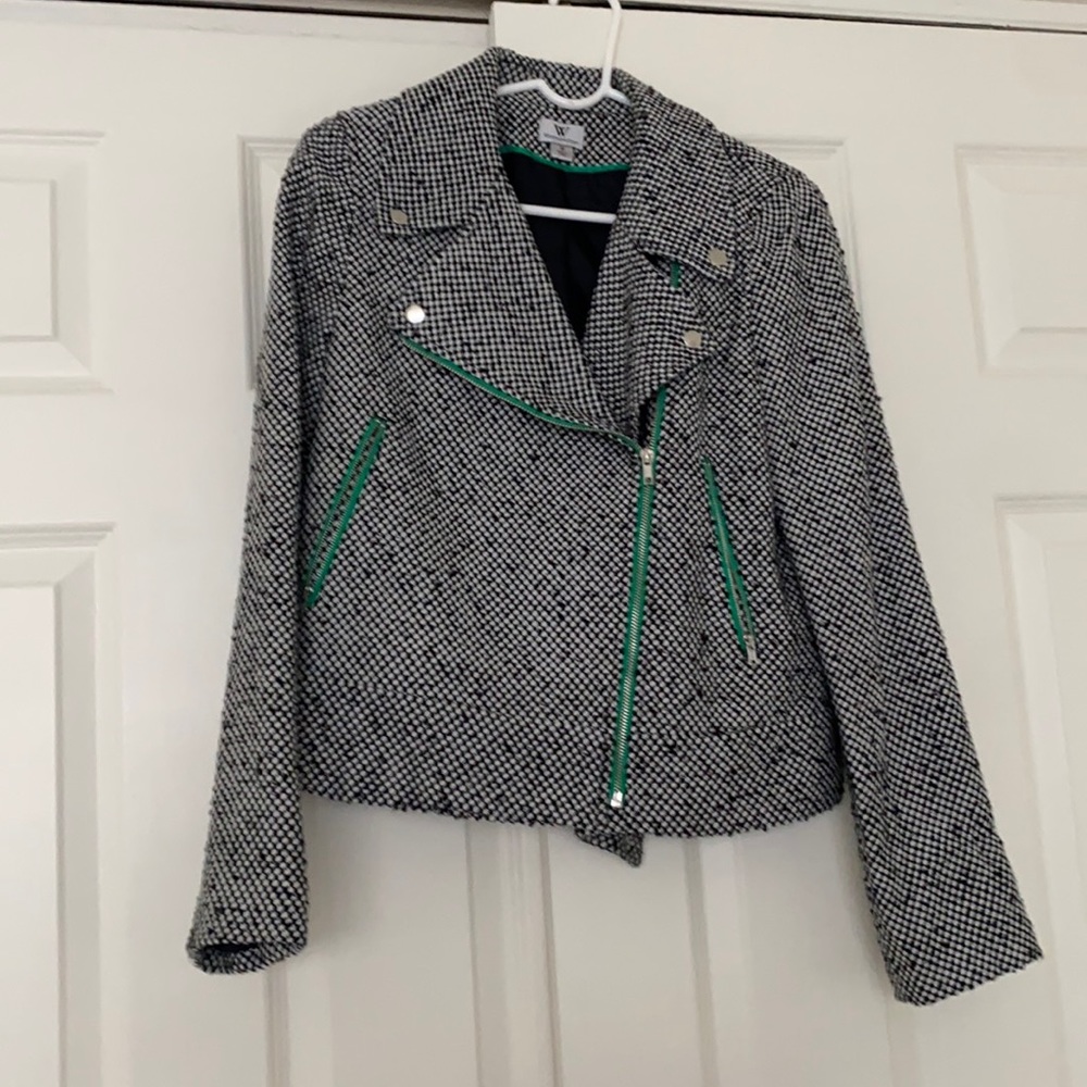 Beautiful tweed moto style blazer